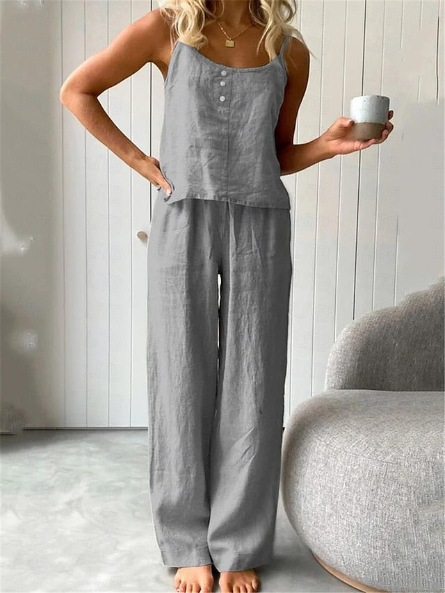 Women's Pajamas Two Piece Sets Simple Basic Comfort Pure
