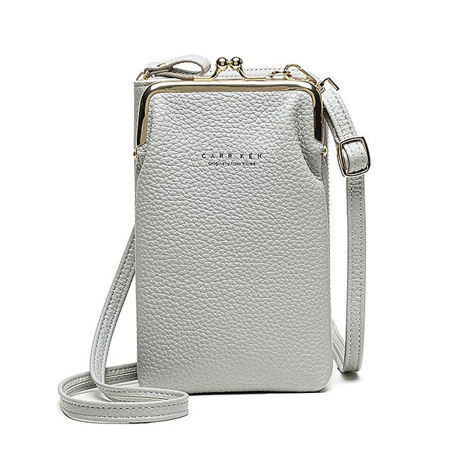 Faux Black Bag Women's with Gold Leather Frame Crossbody