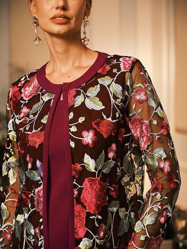 Women's Midi Dress A Line Dress Dress With Jacket Elegant