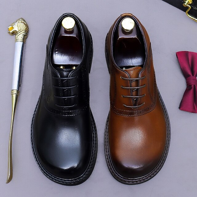 First Leather Layer Genuine Men's Oxford Shoes