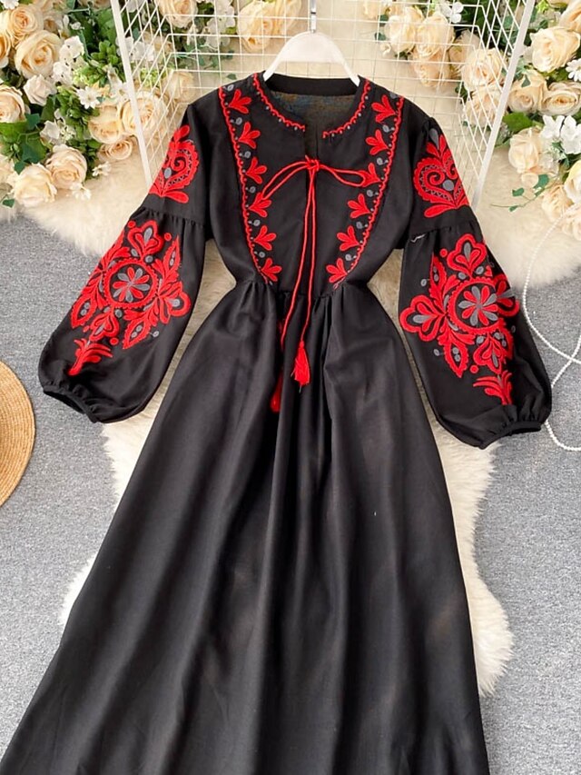 Women's Midi Dress A Line Dress Casual Outdoor Going out