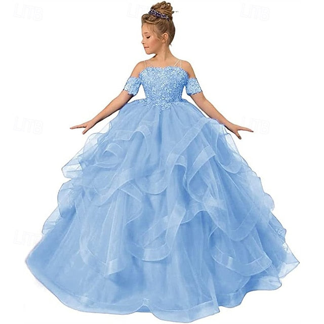 Girls' Princess Flower Dress Girl Kid's