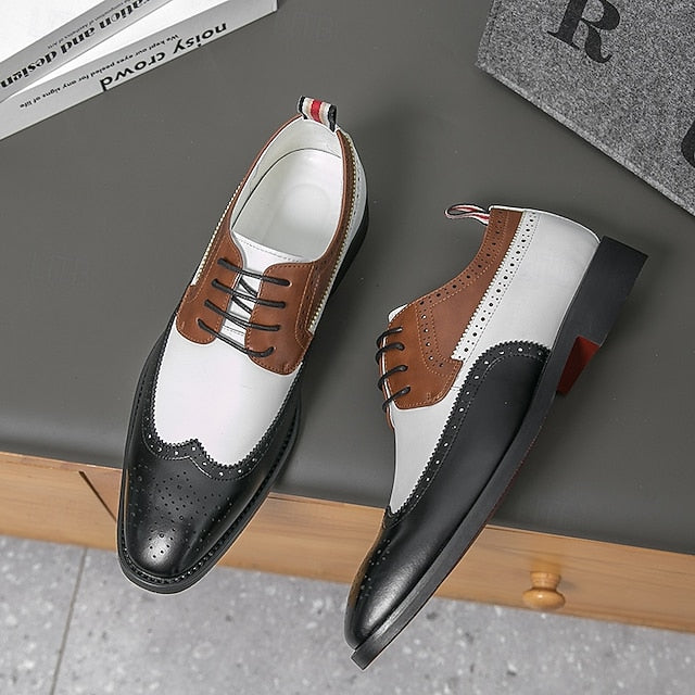 Wingtip with Men's White Brown Oxford and Shoes