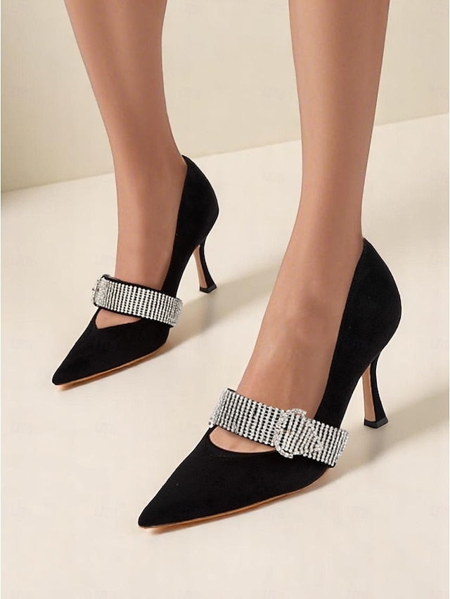 Slingback with Women's Rhinestone-Embellished Pumps