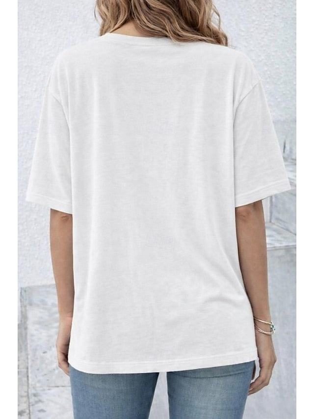 Women's Oversized T Shirt Tee 100% Cotton Solid Color