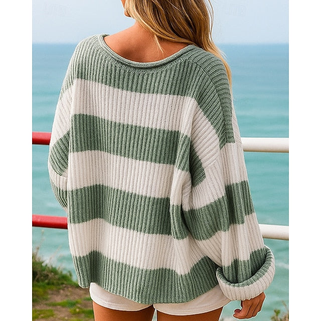 Women's Lounge Top Knitted Sweatshirt Long Sleeve Top
