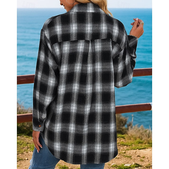 Women's Shirt Jacket Lounge Top Long Sleeve Top Athleisure