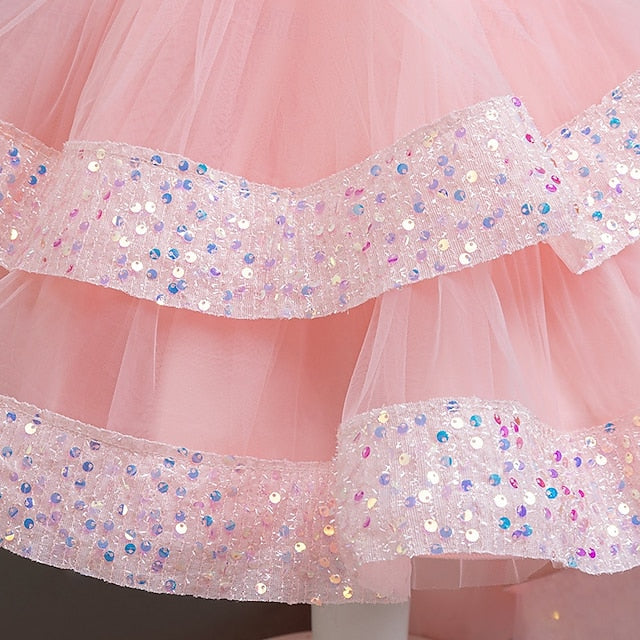 Party Girls' Special Sequin Kids Dress Sleeveless Wedding