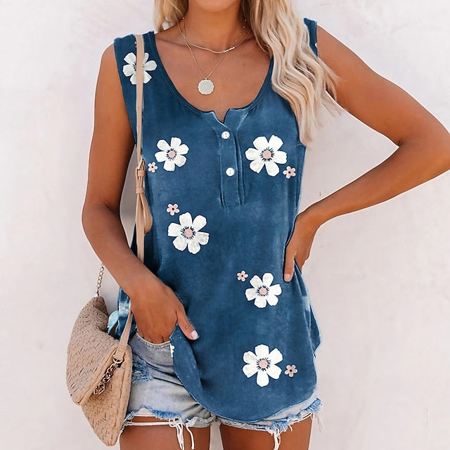 Women's Camisole Tank Top Camis Pink Blue Green Floral