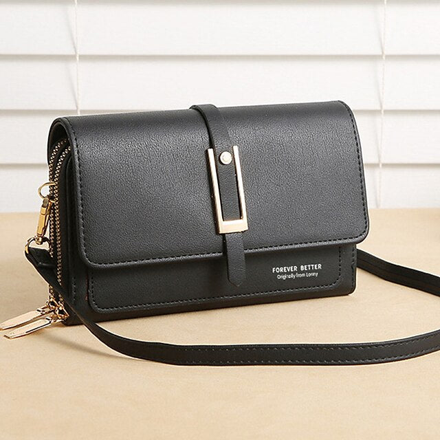 PU Bag Leather Women's Phone Mobile Wallet Crossbody