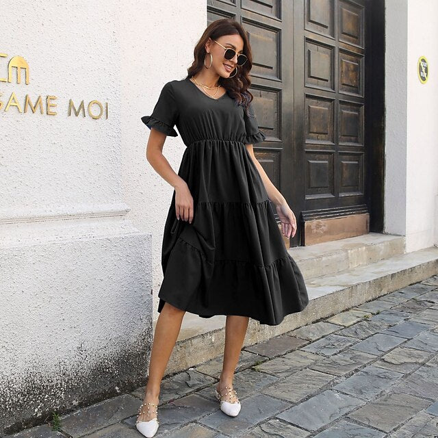 Valentine's Day Women's Normal Midi Dress Swing Dress