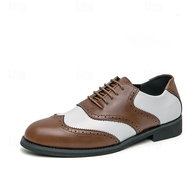 and Brogue Oxford White Shoes Wingtip Two-Tone in Men's