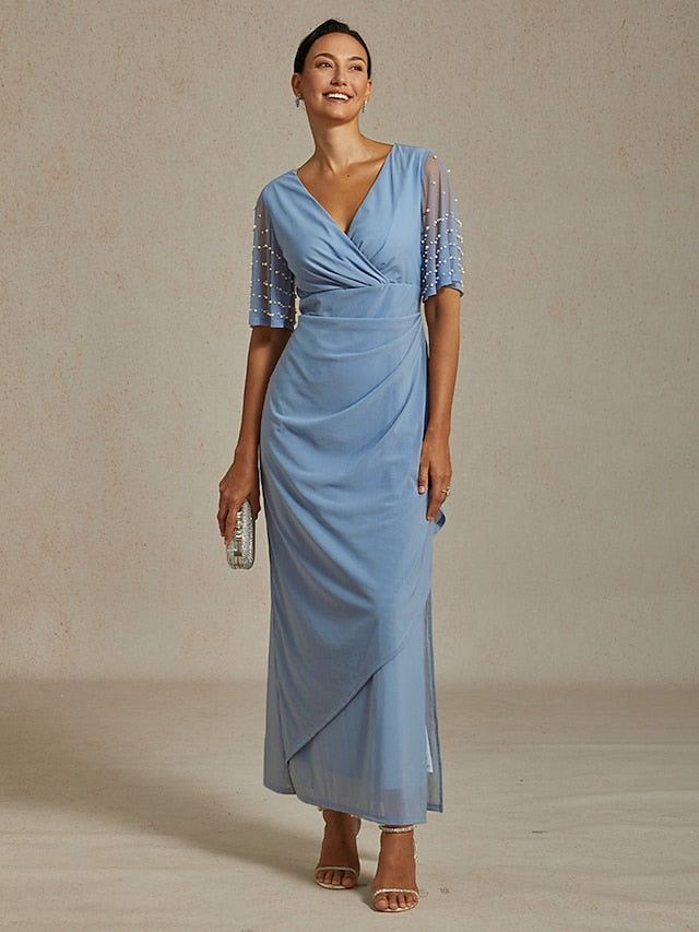 Women's Maxi Dress Sheath Dress Elegant Solid Color Short