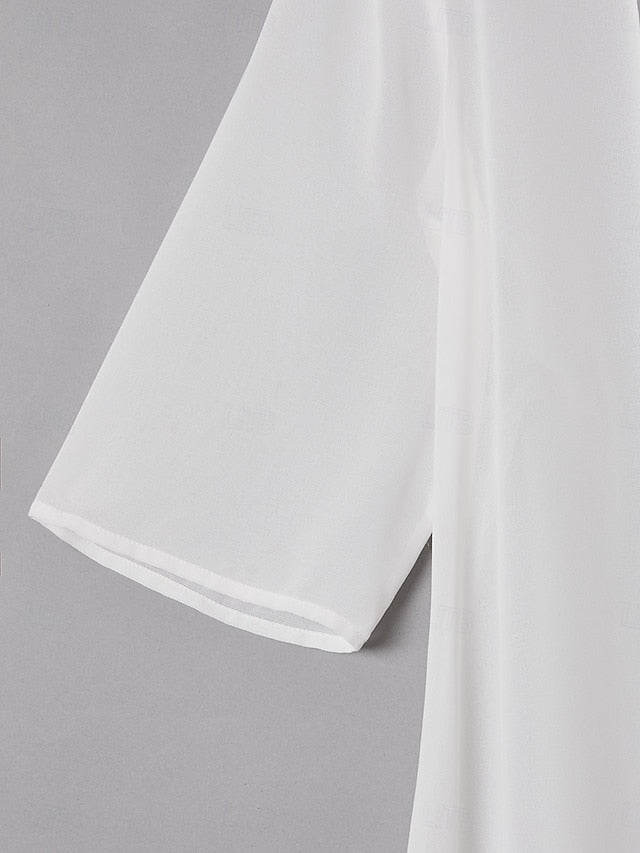 Women's Chiffon Tops Solid Color Elegant Stylish Half