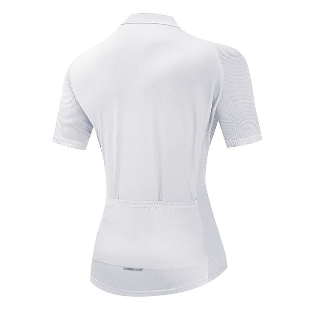 Women's Cycling Jersey Solid Color Short Sleeve Bike Jersey