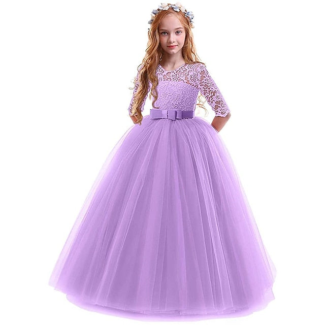 Prom Girl 3-13 Princess Years Flower Dress Lace Kids