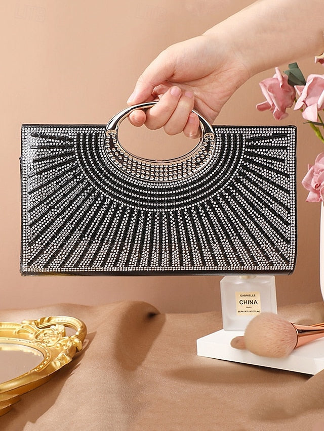 Round Handle – Evening Crystal Gold with Clutch Glamorous