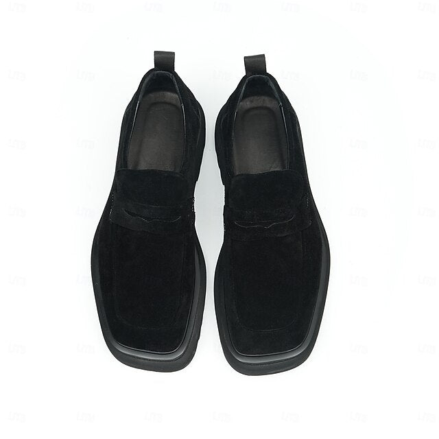 Leather Suede -Classic Business Loafers Men's Cowhide