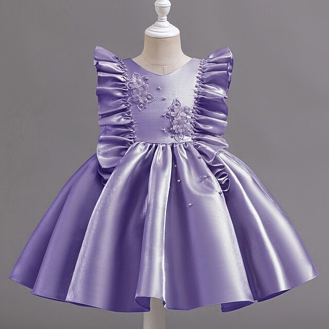 Party Sleeveless Toddler Wedding Girls' Floral Dress