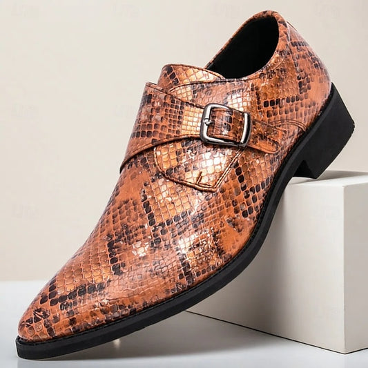 Strap for Monk Men Shoes Brown Classic Print – Snake Formal
