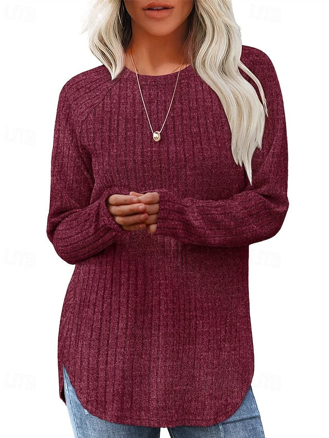Women's Sweater Pullover Daily Stylish Casual Solid Color