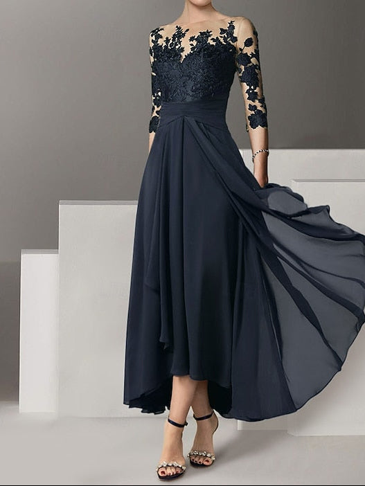 Cocktail Elegant A-Line Dresses Dress Guest Asymmetrical Wedding