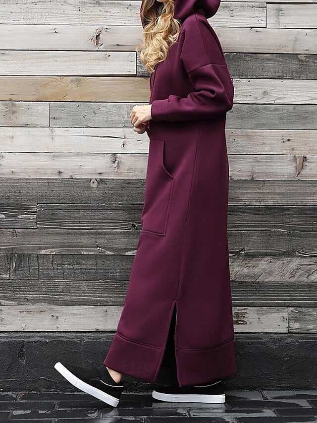 Women's Long Dress Maxi Dress Hoodie Dress Shift Dress