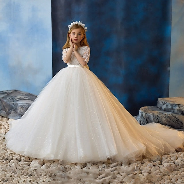 Girls' Flower Girl Party Kids Dress Communion First