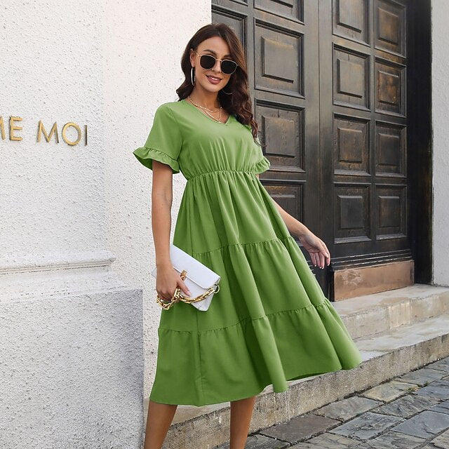 Valentine's Day Women's Normal Midi Dress Swing Dress