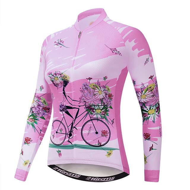 Women's Cycling Jersey Patterned Floral Botanical Flower