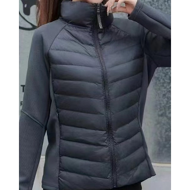 Women's Puffer Jacket outdoor coat Full Zip Long Sleeve Top