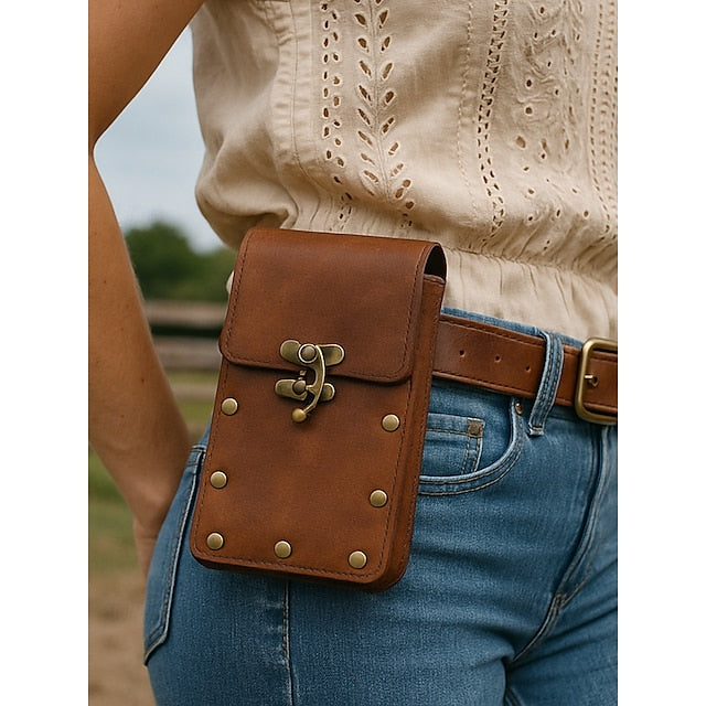 Waist Leather Women's Faux with Bohemian Western Bag