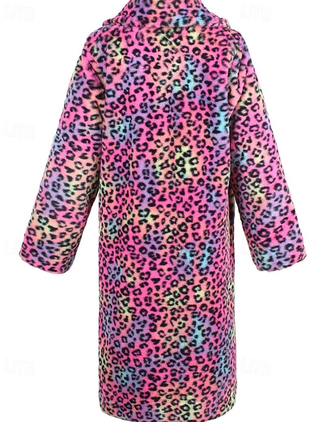 Warm Pocket Faux Fur Coat Women's Comfortable Furs