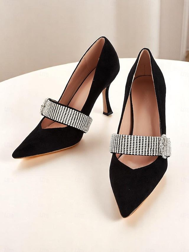 Slingback with Women's Rhinestone-Embellished Pumps