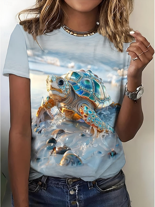 Women's T Shirt Print Floral Graphic Rose Elegant Vintage