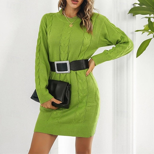 Women's Mini Dress Sweater Dress Casual Dress Fashion