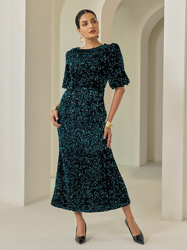 Women's Velvet Dress Sequin Dress Prom Dress Cocktail Dress