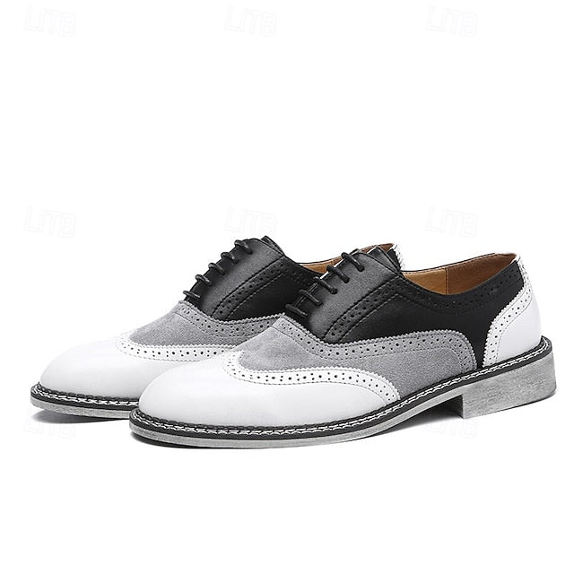 Oxford Men's Gatsby-Inspired Wingtip Shoes Spectator in