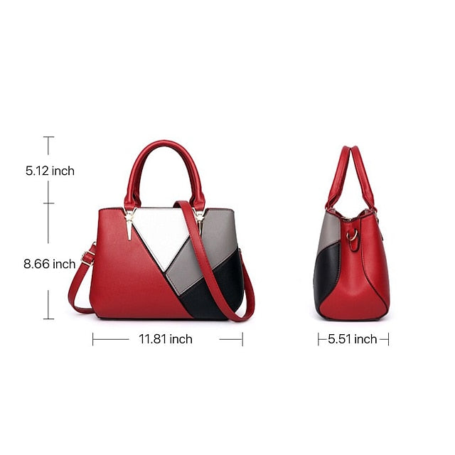 Shoulder Leather PU Handbag Bag Diaper Women's Tote