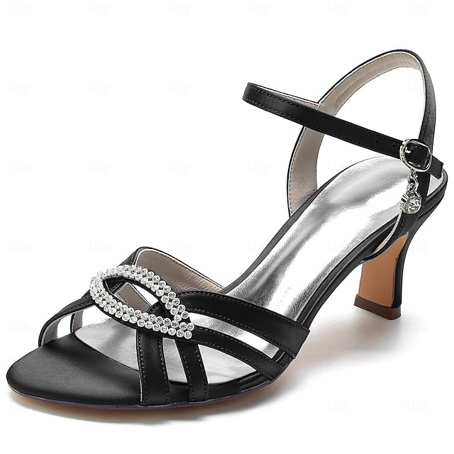 with Strappy Blue Satin Heels Women's Rhinestone Dark