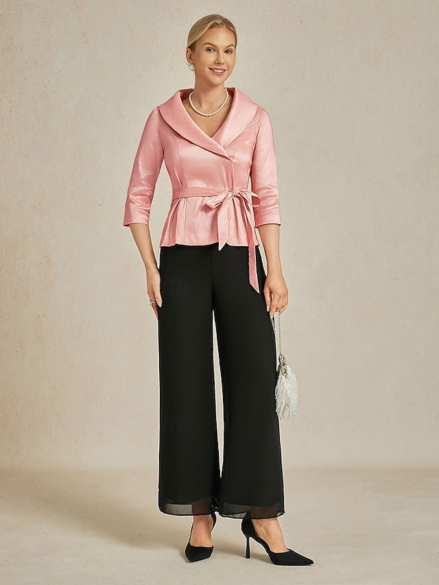 Women's Blouse Evening Tops Tie Front Elegant Metallic