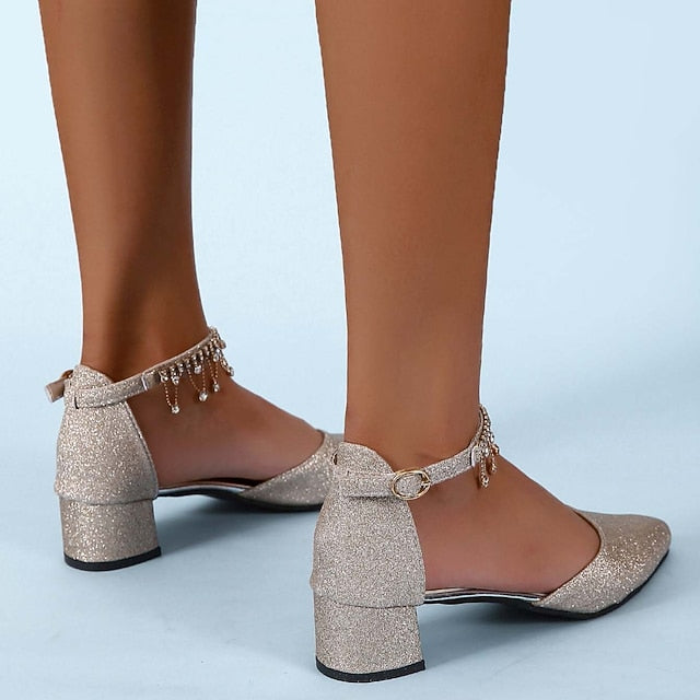 Women's Elegant Pumps Bridesmaid Shoes Bridal Wedding