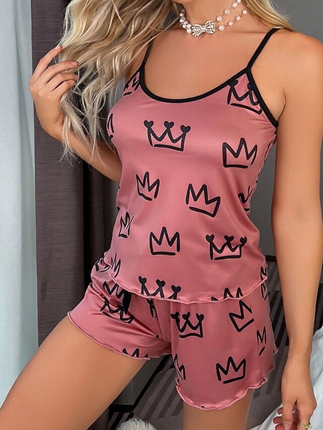 Women's Pajama Set Casual Comfort Graphic Elastic Waist