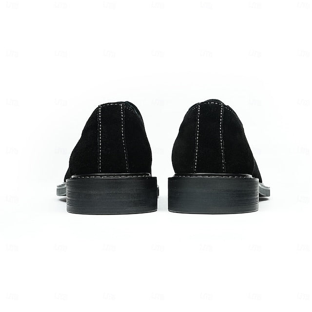 Men's Shoes Oxford Cowhide Suede Leather - Genuine