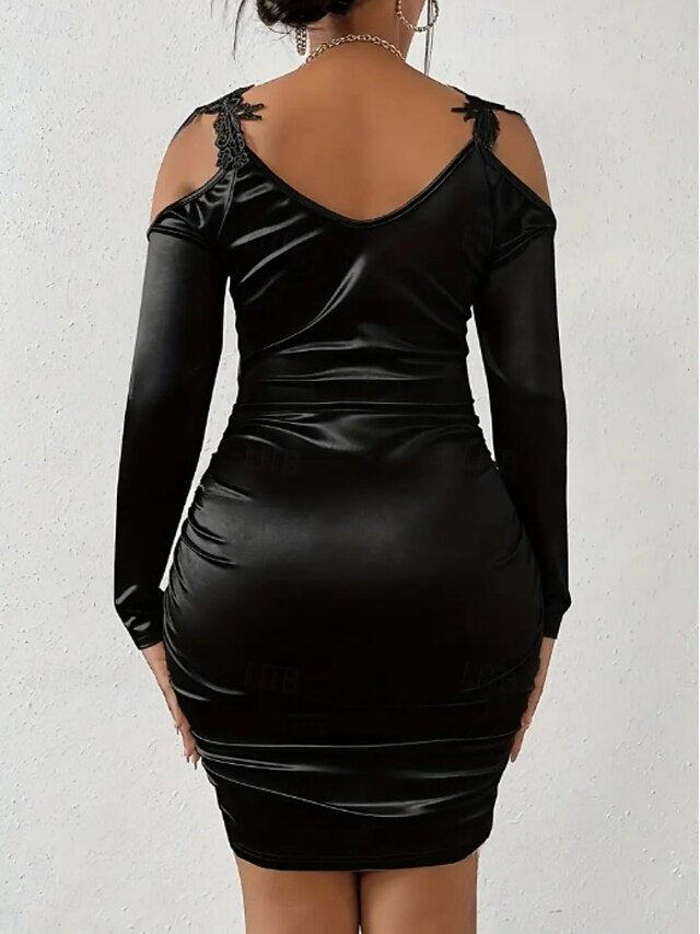 Women's Mini Dress Sheath Dress Off The Shoulder Dress