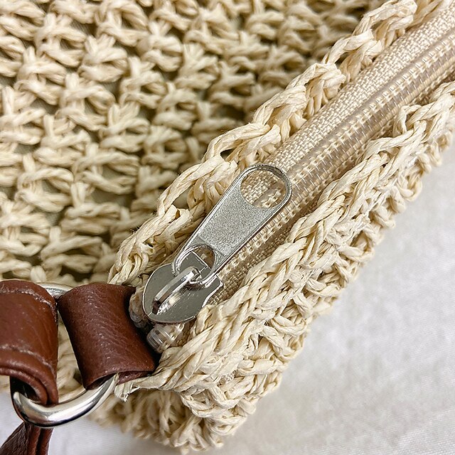 Women's Woven Straw Boho – Bag Crossbody Natural Summer