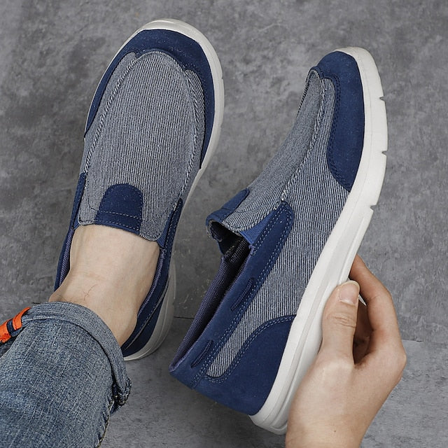 Beige Canvas – Men's Lightweight Loafers Slip-On