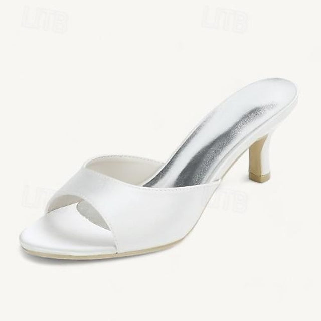 Shoes Wedding Heel Sandals Kitten Women's Toe Open
