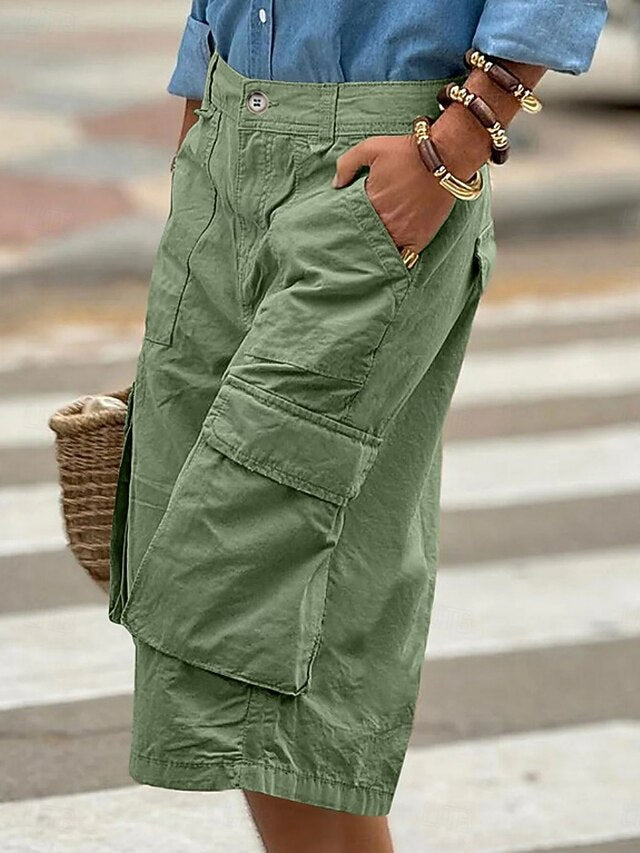 Women's Cargo Shorts Capri Pants Summer Shorts Fashion