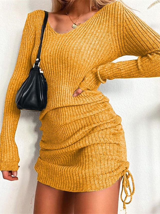 Women's Mini Dress Sweater Dress Fashion Modern Outdoor